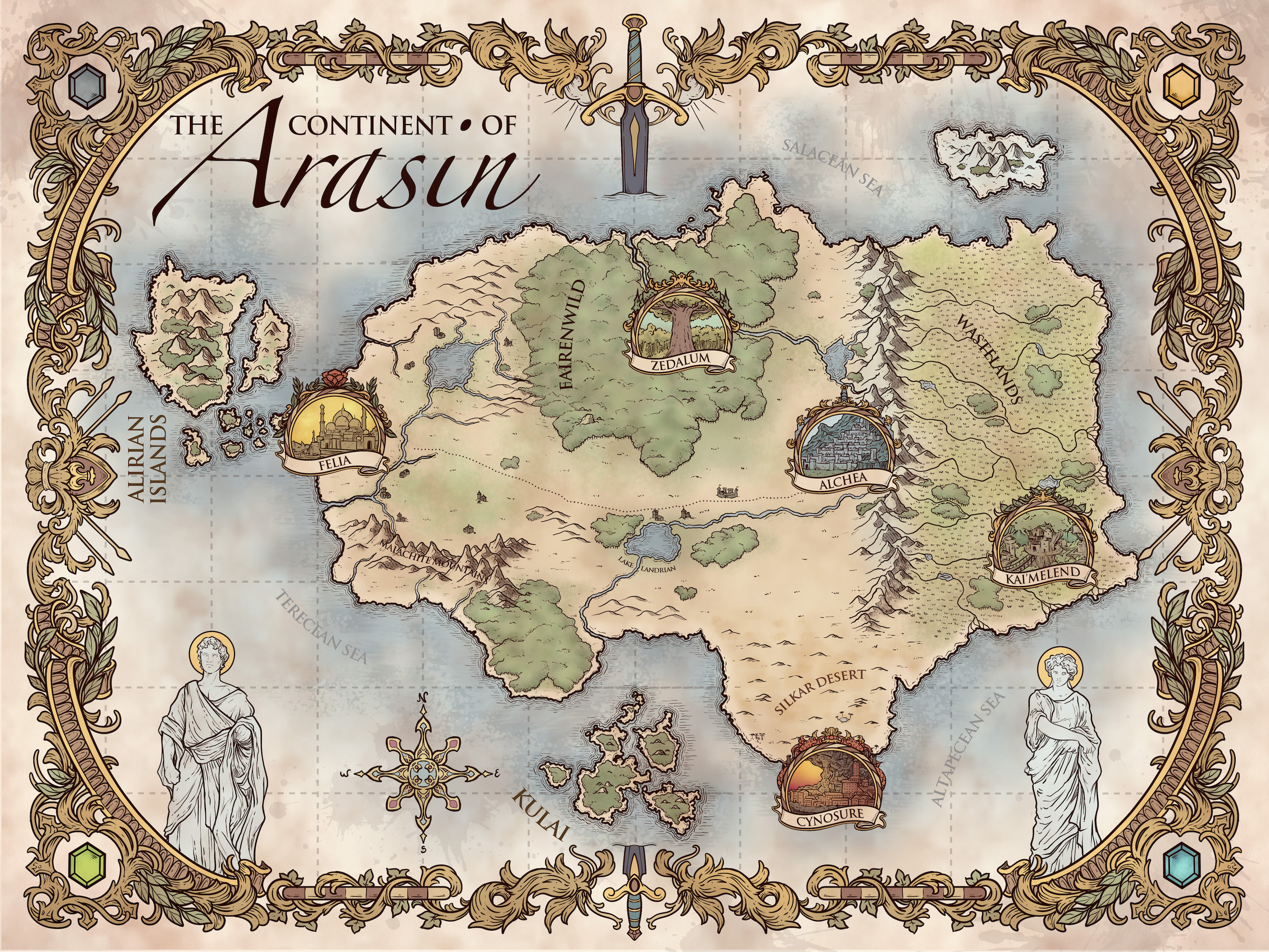 Fantasy map of the world